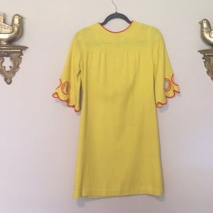 Yellow cut out Daffodil sleeve Dress